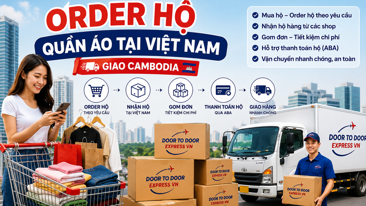 Order Quần Áo Việt Nam Giao Cambodia
