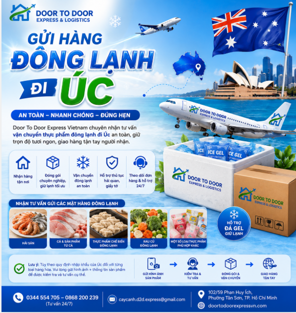 Gửi Thực Phẩm Đông Lạnh Đi Úc – An Toàn, Tiện Lợi 🇻🇳🇦🇺